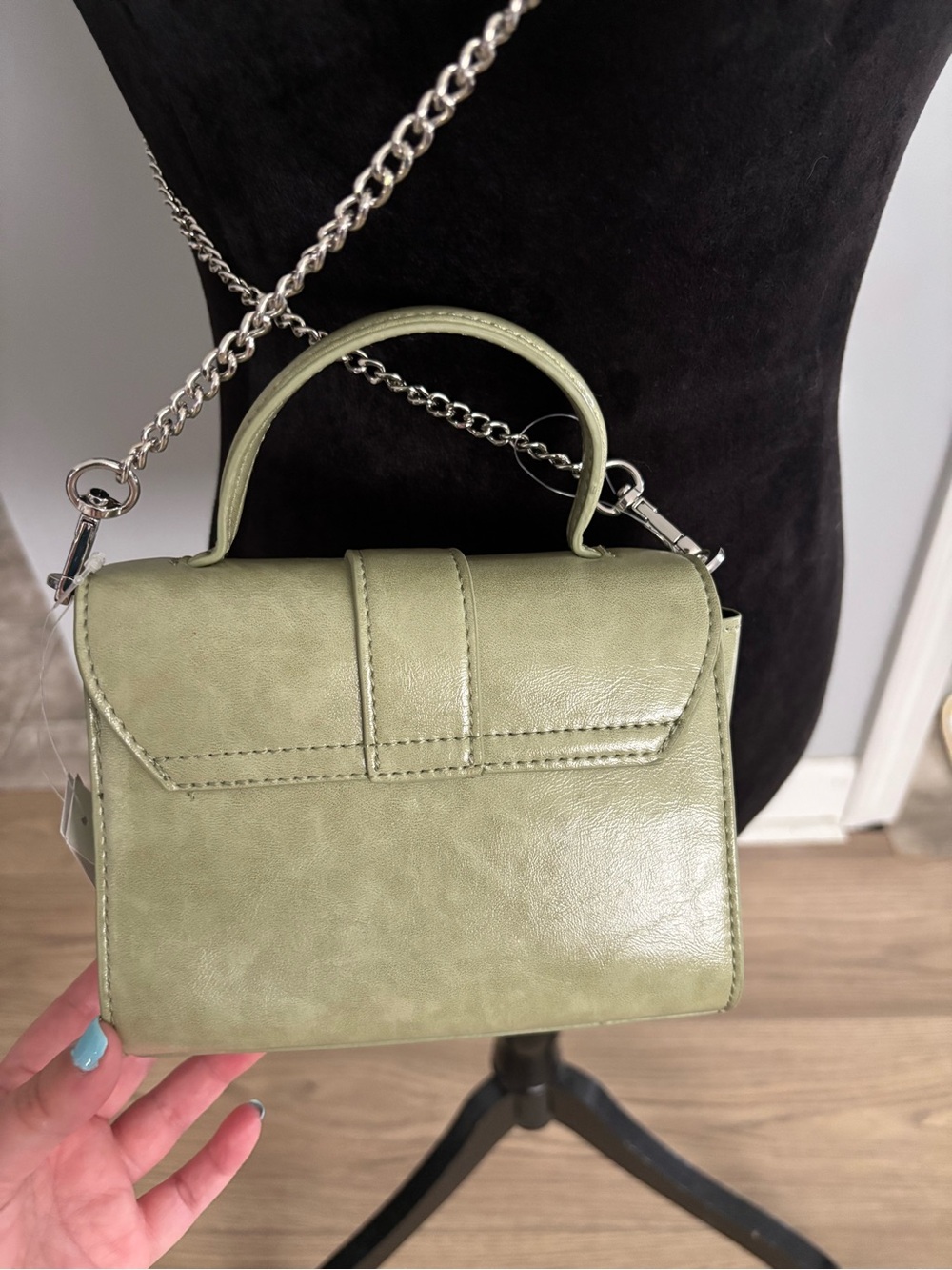 NWT Quiet Luxury Retro Festival Green Top-Handle Crossbody Bag - Picture 5 of 5